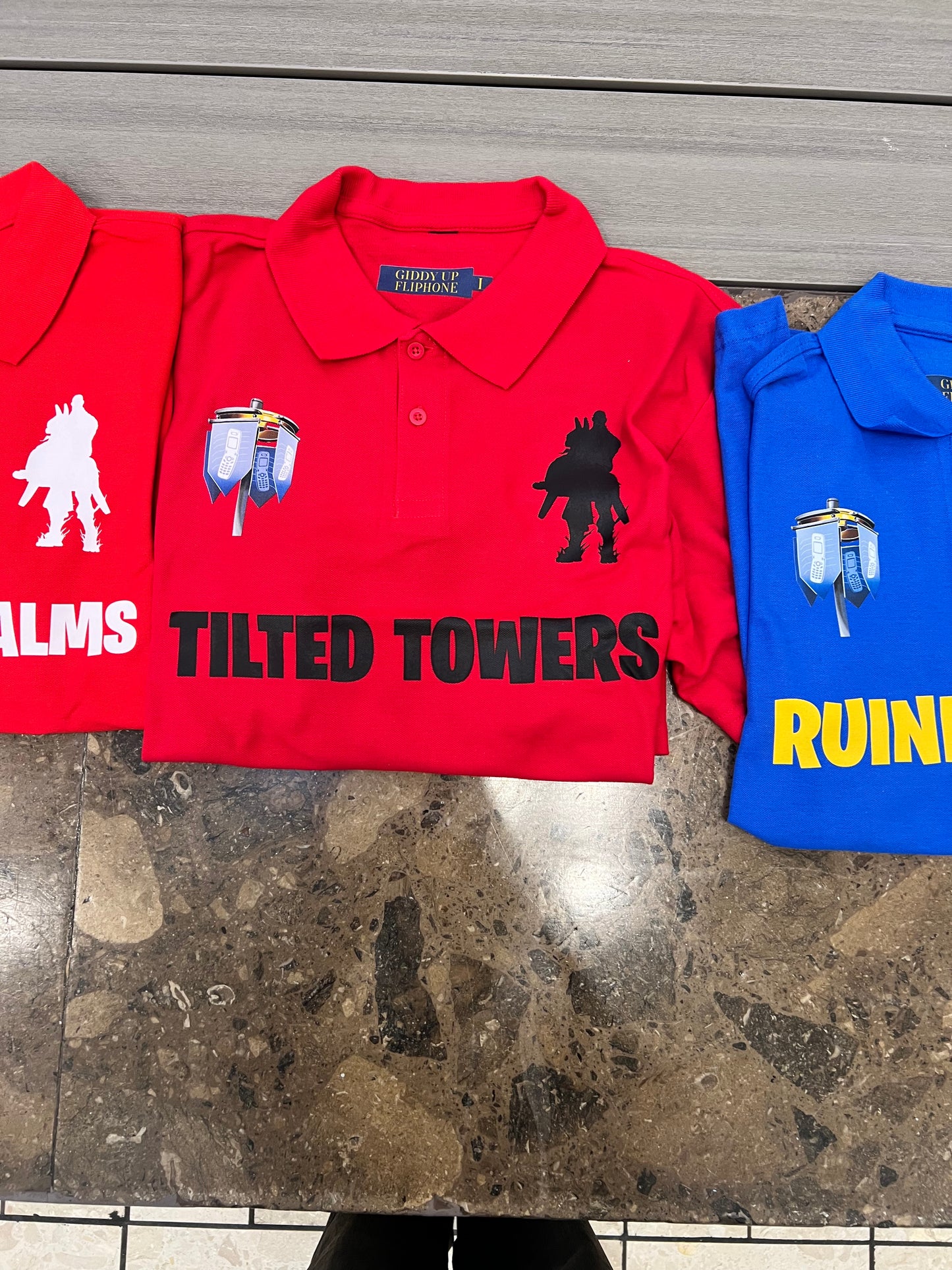 Tilted Towers Giddy Up Polo T-Shirt [FLIPHONE]