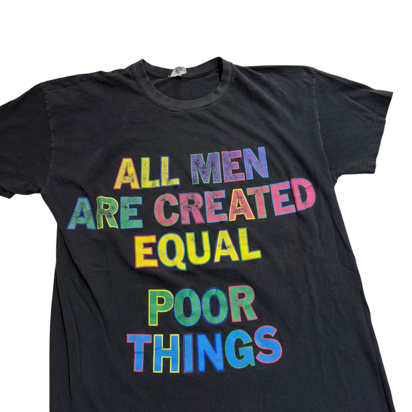 All Men Are Created Equal THRASHED T-Shirt (Long XL)